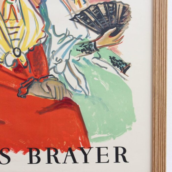 vintage french exhibition poster by yves brayer for galerie isy brachot brussels 1964 12