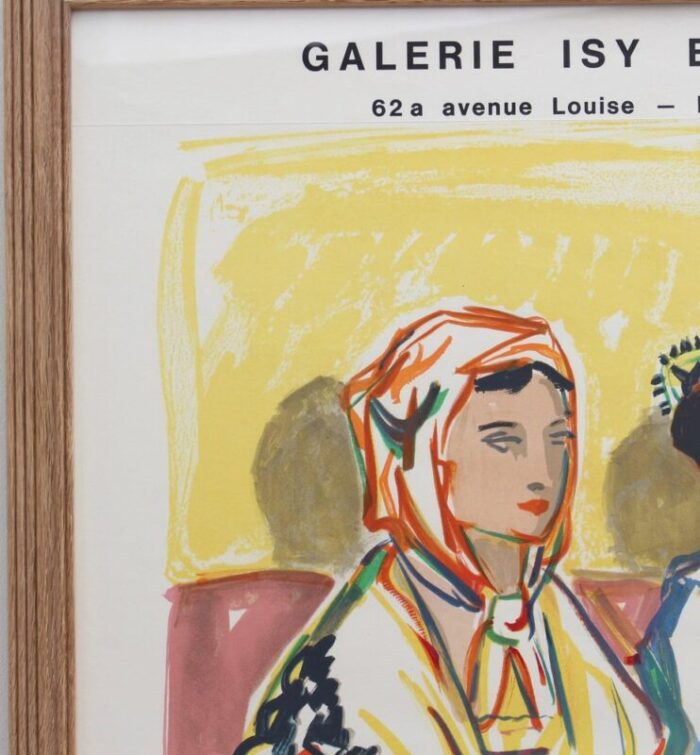 vintage french exhibition poster by yves brayer for galerie isy brachot brussels 1964 7