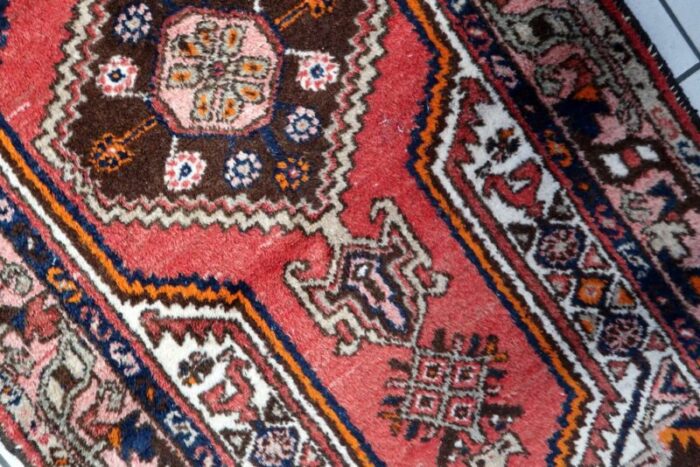 vintage handmade hamadan style rug 1970s 10