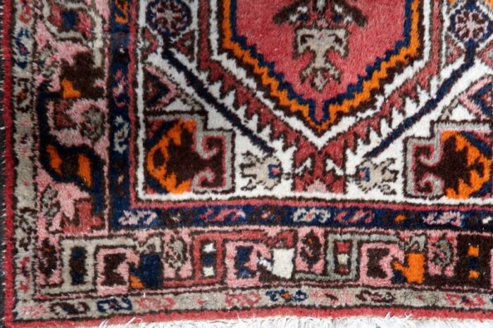 vintage handmade hamadan style rug 1970s 13