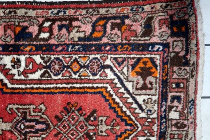 vintage handmade hamadan style rug 1970s 2