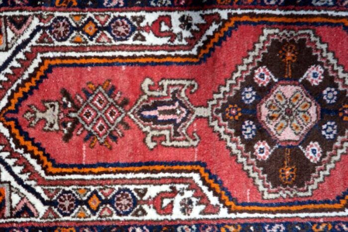 vintage handmade hamadan style rug 1970s 7