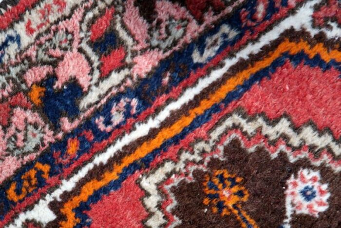 vintage handmade hamadan style rug 1970s 8