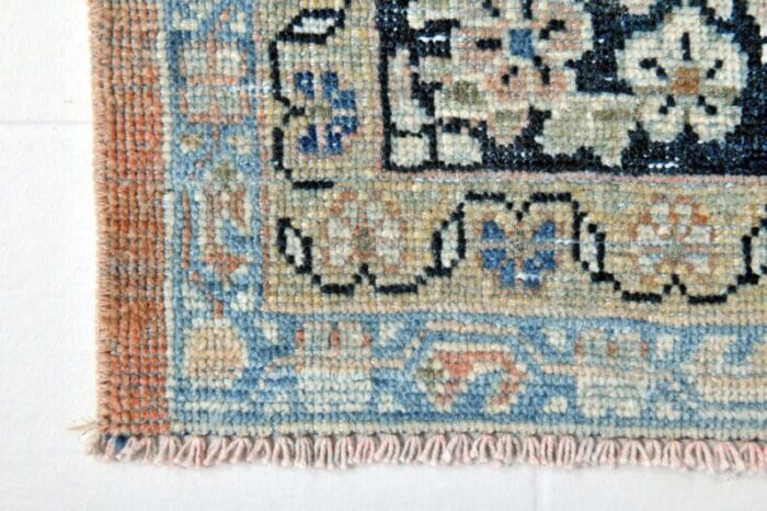 vintage handmade wool rug 3476