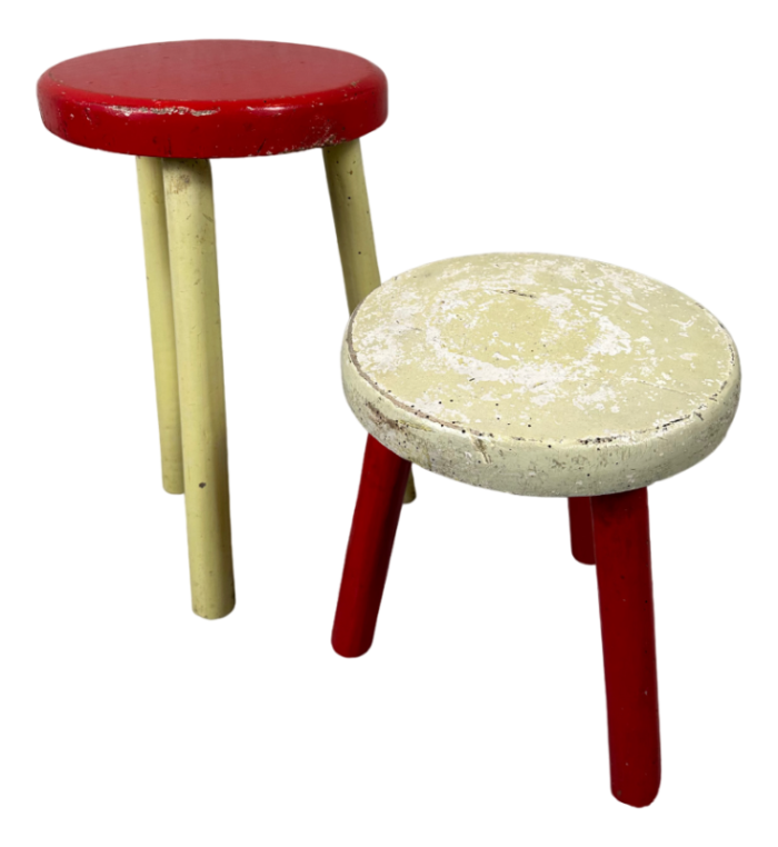 vintage plant stools set of 2 4337