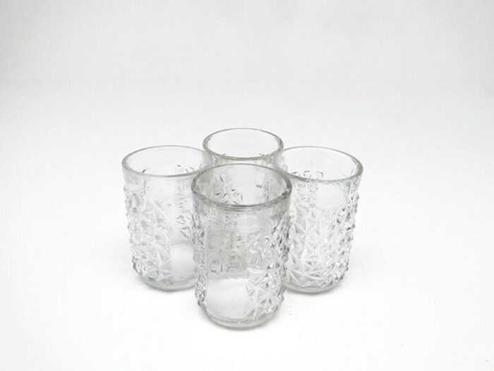 vintage polish vodka shots by pradniczanka glassworks 1970s set of 4 3