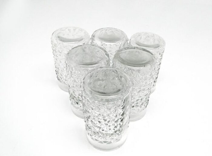 vintage polish vodka shots by pradniczanka glassworks 1970s set of 4 4