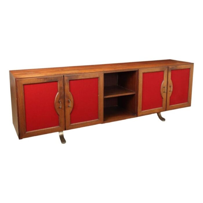 vintage red sideboard 1960s 9477