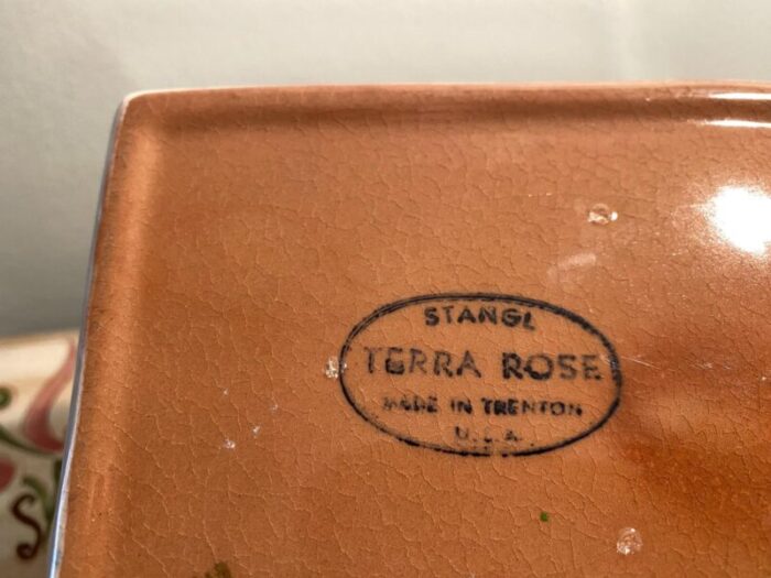 vintage stangl pottery terra rose trinket box 9925