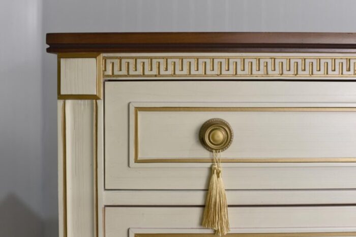 vintage transitional highboy dresser gold accents by united furniture 5137