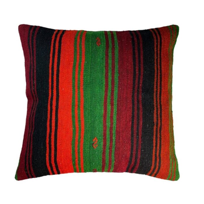 vintage turkish kilim cushion cover 1970s 1 6