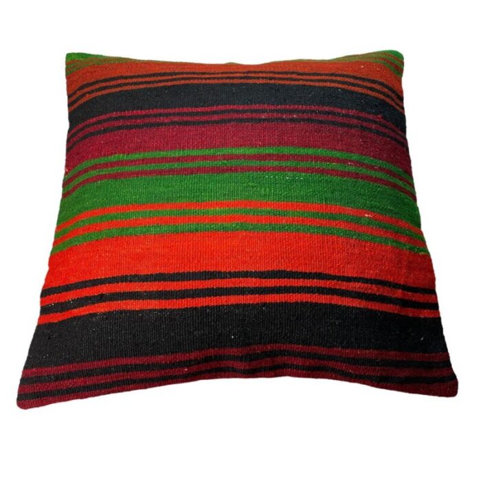 vintage turkish kilim cushion cover 1970s 10 1