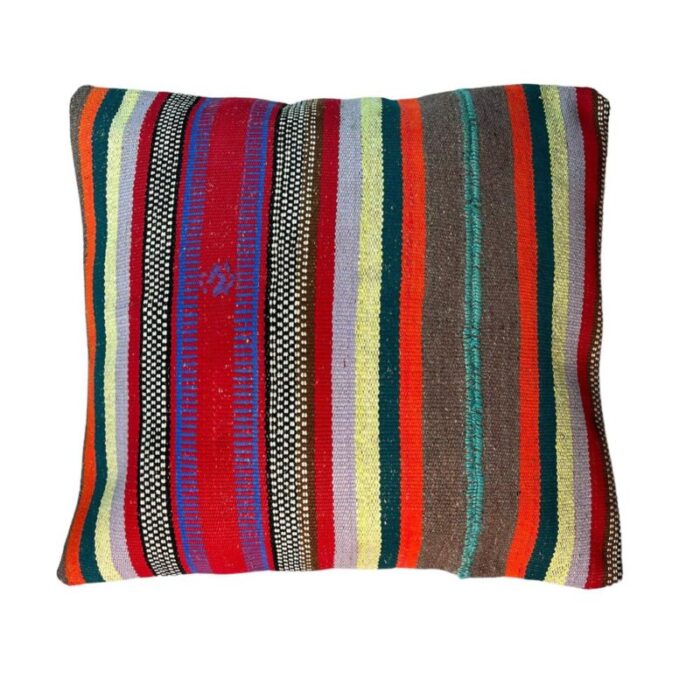 vintage turkish kilim cushion cover 1970s 10 2