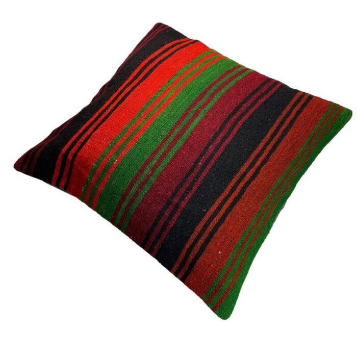 vintage turkish kilim cushion cover 1970s 2 1