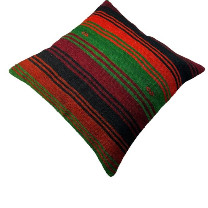 vintage turkish kilim cushion cover 1970s 2 6