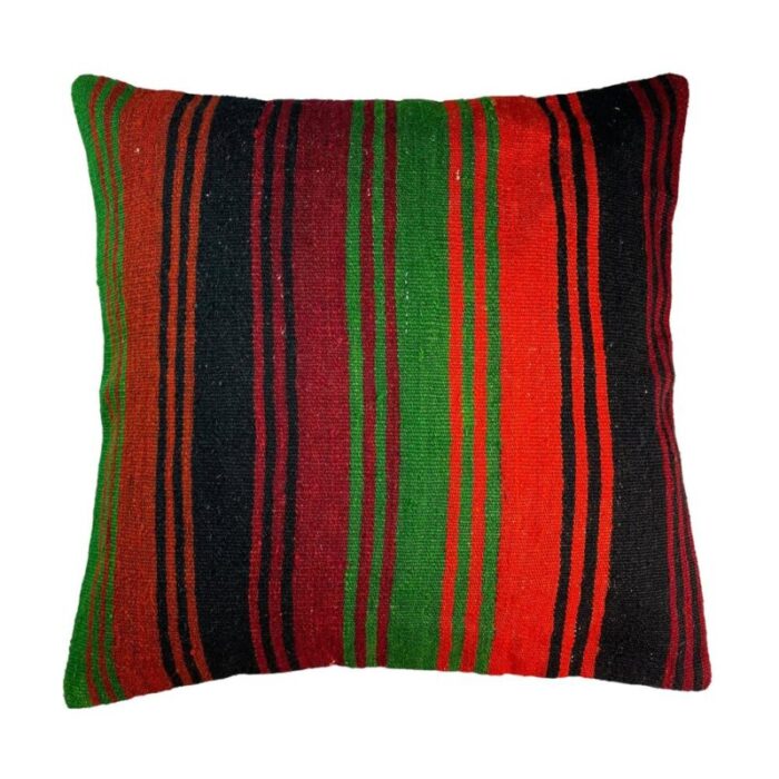 vintage turkish kilim cushion cover 1970s 3 1