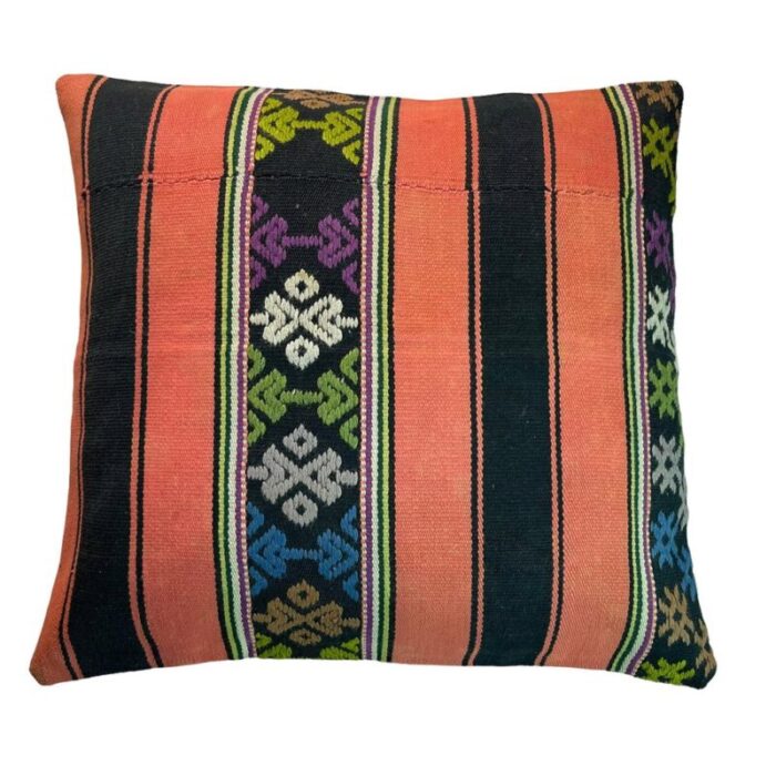 vintage turkish kilim cushion cover 1970s 3 5