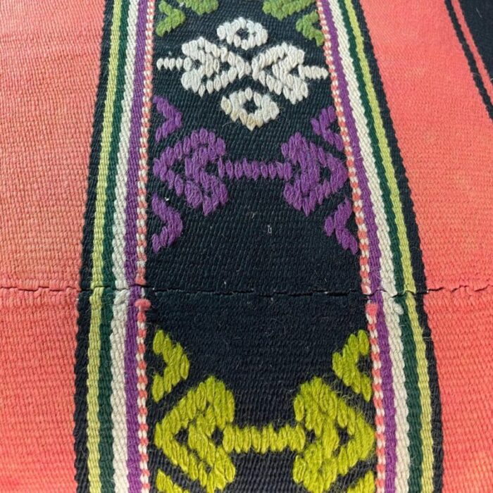 vintage turkish kilim cushion cover 1970s 6 5