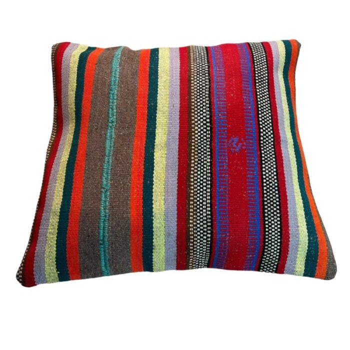 vintage turkish kilim cushion cover 1970s 7 2