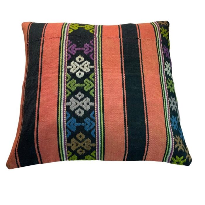 vintage turkish kilim cushion cover 1970s 7 5