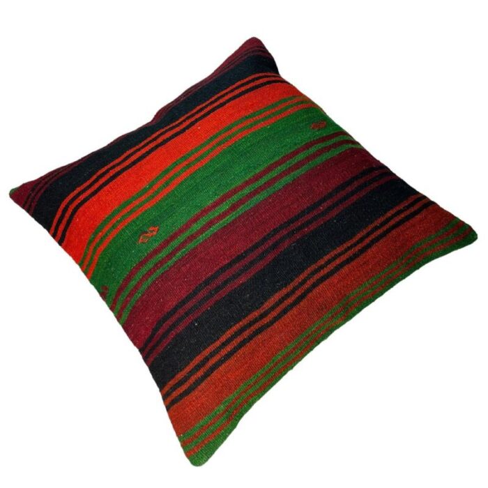 vintage turkish kilim cushion cover 1970s 7 6