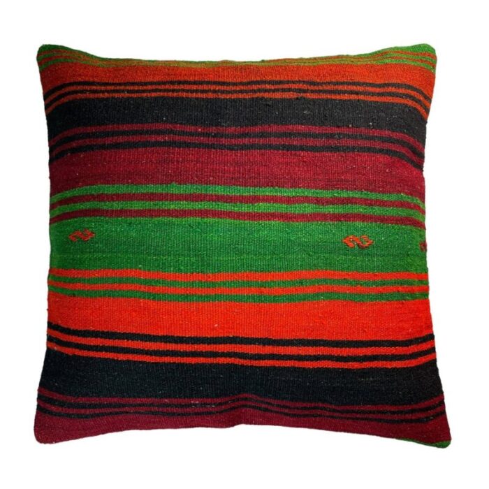 vintage turkish kilim cushion cover 1970s 8 6