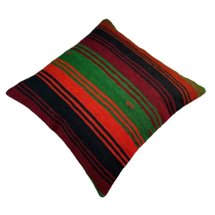 vintage turkish kilim cushion cover 1970s 9 6