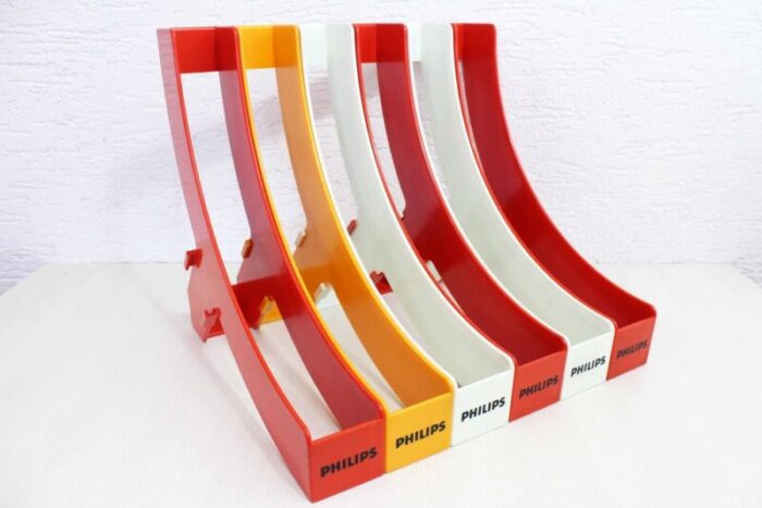 vintage vinyl magazine racks from philips 1970s set of 6 2