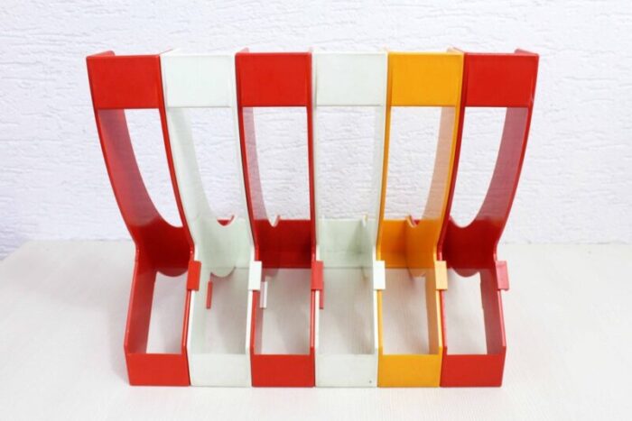 vintage vinyl magazine racks from philips 1970s set of 6 5