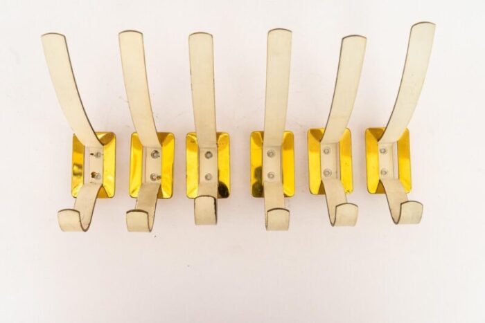 vintage wall hooks 1960s set of 6 2