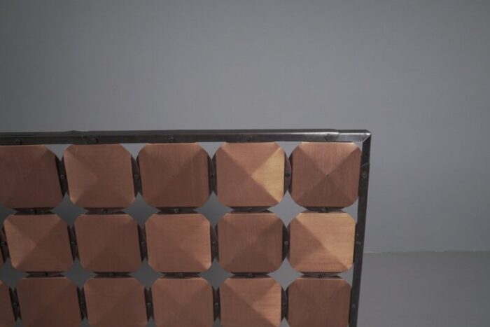 wall decoration with graphic 3d copper elements 1960s 5