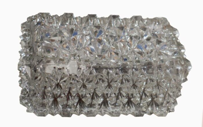 wall lights in crystal from erco 1960s set of 2 7489