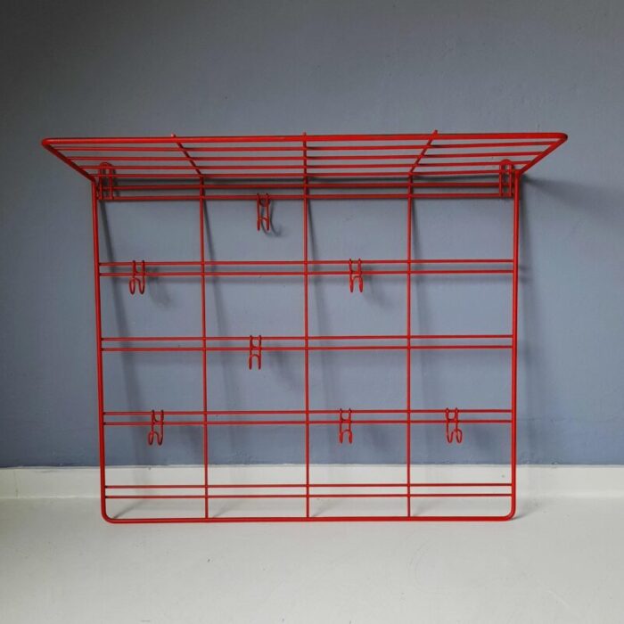 wall mounted wire steel coat rack 1960s 3071