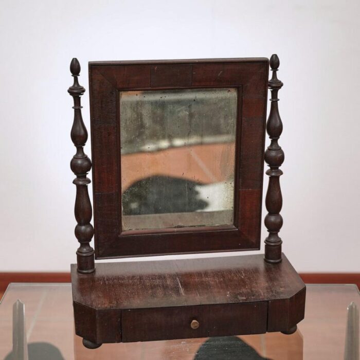 walnut framed table mirror 1