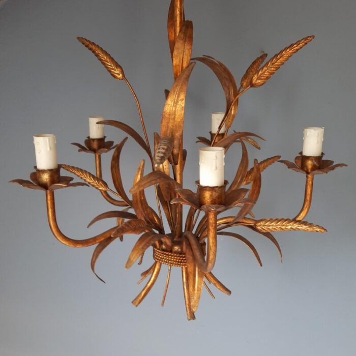 wheat sheaf chandelier 1960s 2668