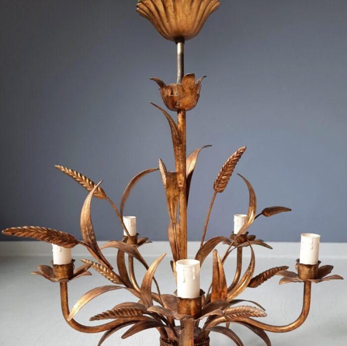 wheat sheaf chandelier 1960s 4783