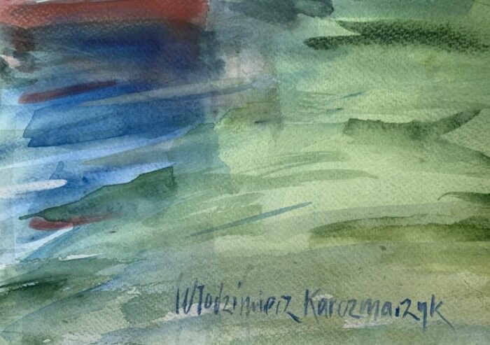 wodzimierz karczmarzyk honfleur france 2000 watercolor 2662