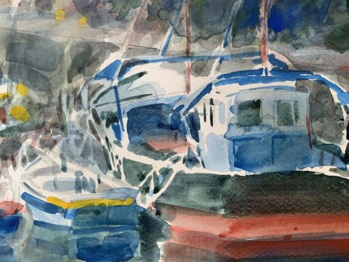 wodzimierz karczmarzyk honfleur france 2000 watercolor 8509