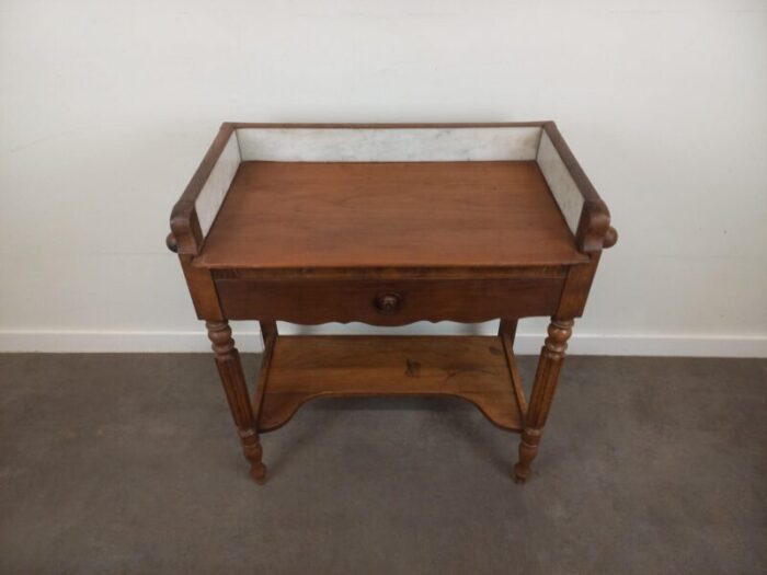 wooden and marble dressing table 1920s 5463