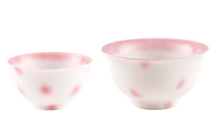 yellow dots porcelain collection bowls from litolff set of 2 0032