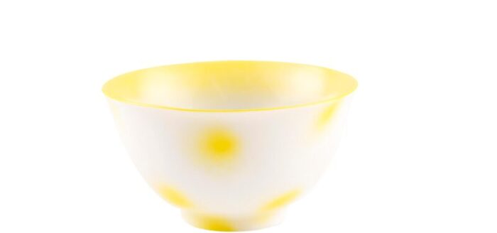 yellow dots porcelain collection bowls from litolff set of 2 2011