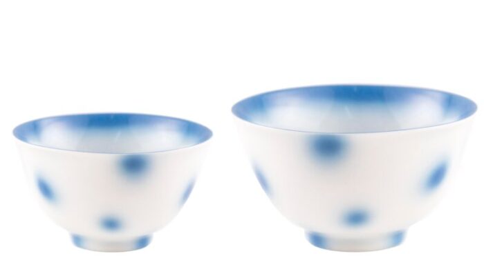 yellow dots porcelain collection bowls from litolff set of 2 6355