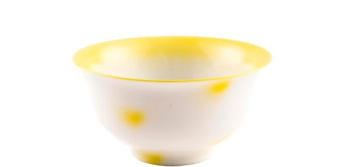 yellow dots porcelain collection bowls from litolff set of 2 6587