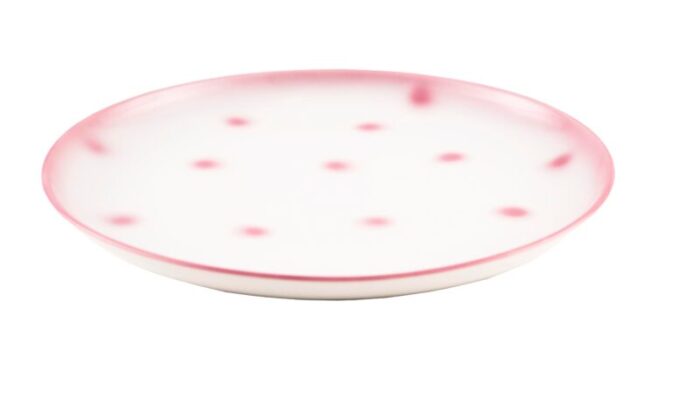 yellow dots porcelain collection plate from litolff 1755