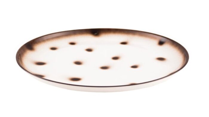 yellow dots porcelain collection plate from litolff 8228